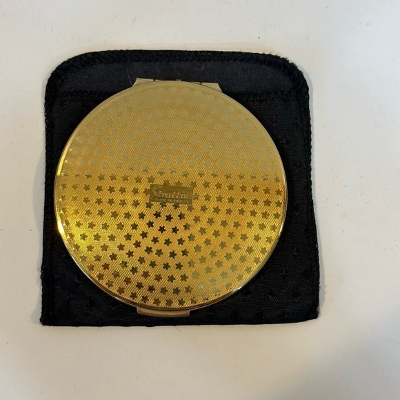 Vintage Stratton England Gold Tone Compact Enamel Ladybug Mirror - Picture 3 of 6